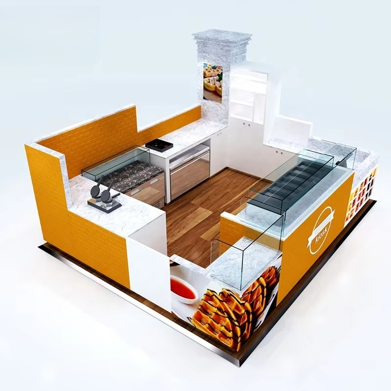 Coffee Tea Kiosk - ホットセール カスタマイズ可能なカラフルでモダンなバブルティーキオスク、モール内のファストフードキオスク、コーヒーディスプレイキオスクデザイン、ジュースバーカウンター