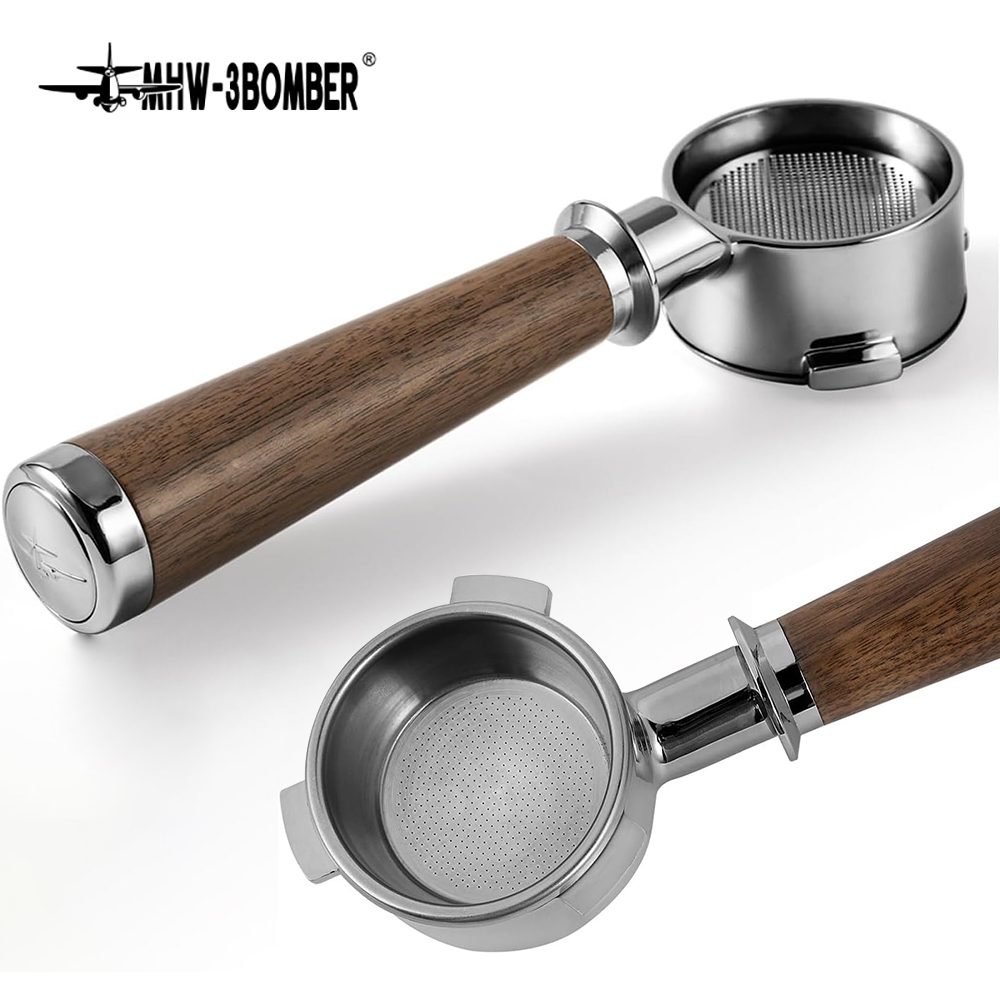 Coffee Tea Making Machine - MHW-3BOMBER-Bottomlessエスプレッソマシン用Portafilter、交換可能なフィルターバスケット、家庭用バリスタアクセサリー、51mm、54mm、58mm