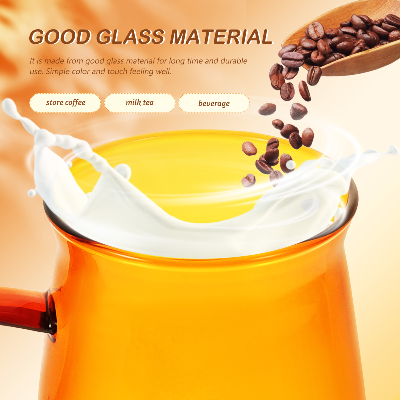 Coffee Tea Drink - ヴィンテージガラスコーヒーカップセット（ソーサー付き）エレガントなレトロなドリンクカップ、家庭、オフィス、ベーカリー、コーヒーショップ、ティーサービングに最適