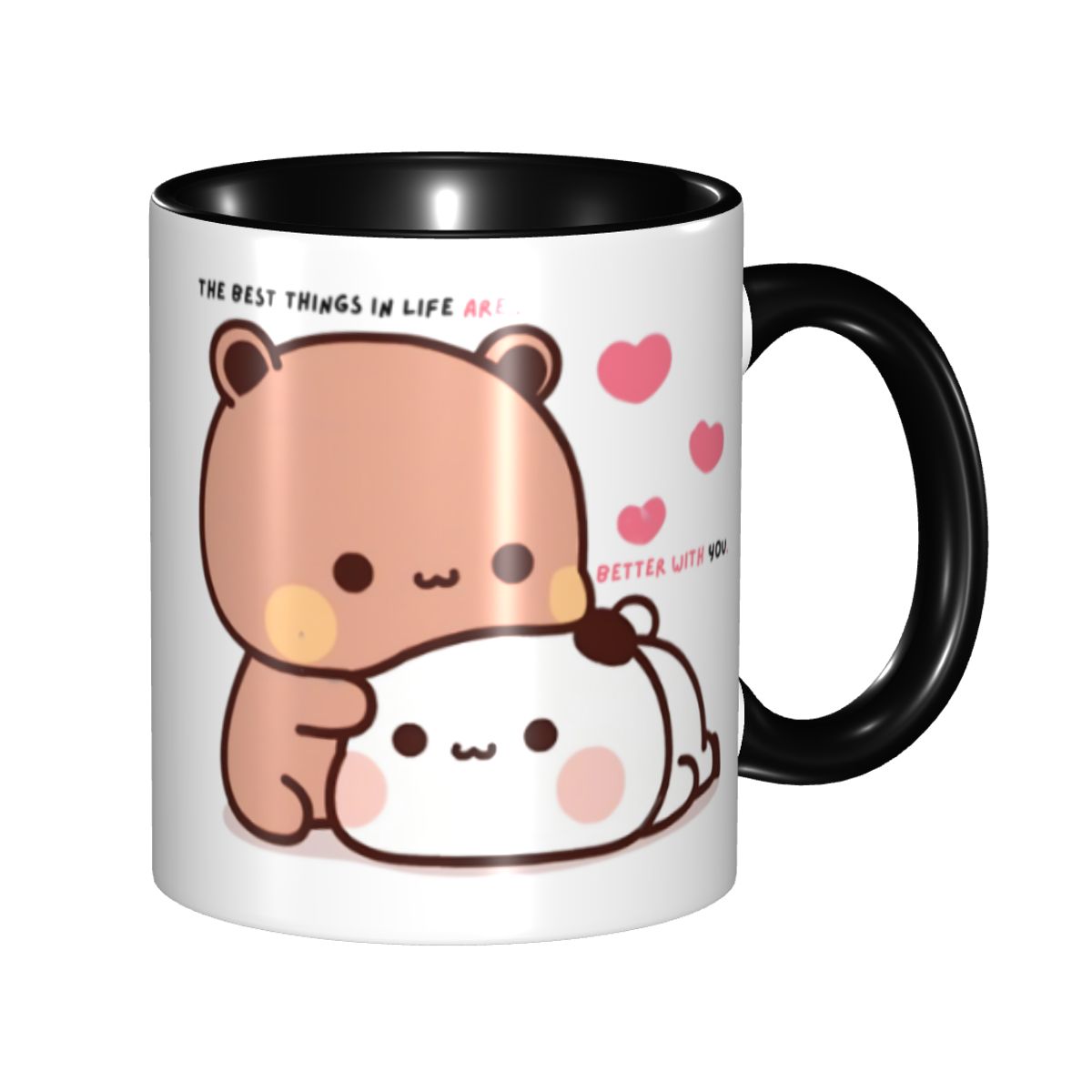 Coffee Tea Love - パーソナライズされたパンダとブラウニーの真愛 BUBU DUDU マグカップ DIY セラミック製