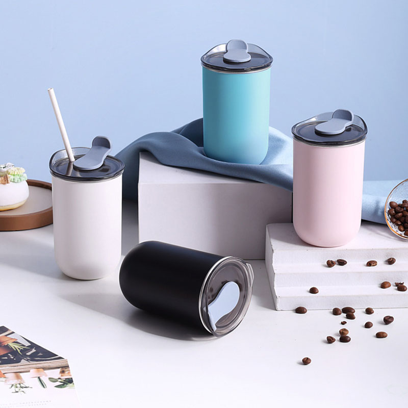 Coffee Tea Bottle - 蓋付き断熱水筒、ワイングラス、サーモコーヒーカップマグ、ジュース、お茶、水、氷、飲料用保温保冷ボトル