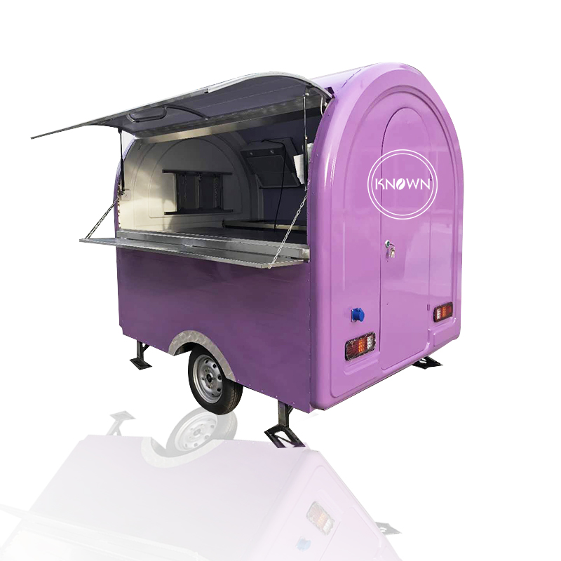 Coffee Tea Kiosk - モバイルコーヒー自動販売キオスク、販売用コーヒーカート、紫色、フードトレーラー、モバイルキッチン、アイスクリーム、ホットドッグ、バブルティー