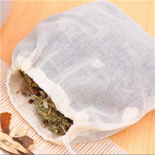 Coffee Tea Gardens - コットンティーバッグ,1または10個,モスリン,お茶,ハーブ,スパイス,8x10cm,ポーチ,家庭用および庭用