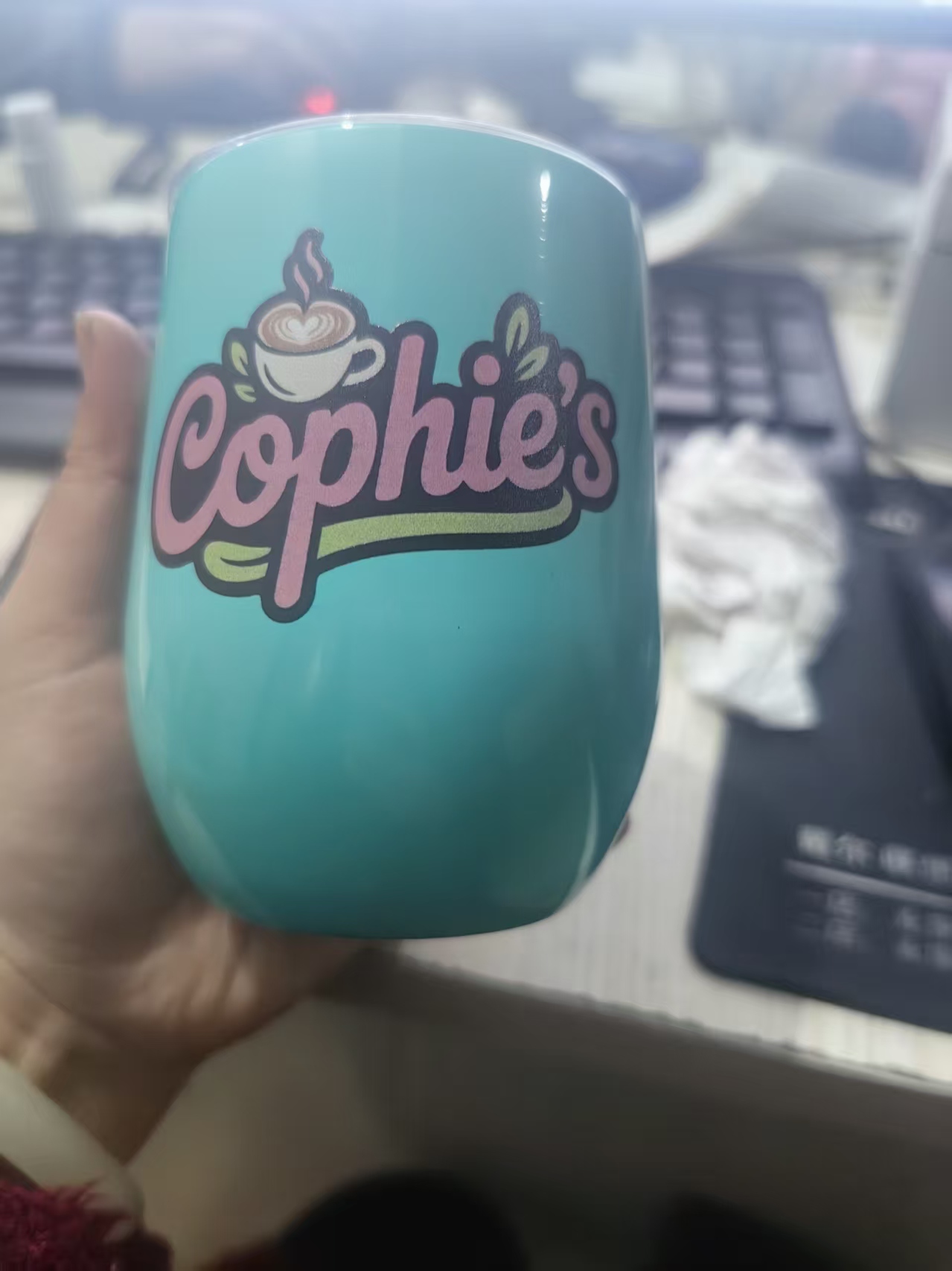 Coffee Tea Bottle - 12オンスの卵型マグカップ、トラベルコーヒーマグ、ステンレス製保温マグカップ、漏れ防止ティーコーヒーカップ、車載真空フラスコ、携帯用断熱ボトル