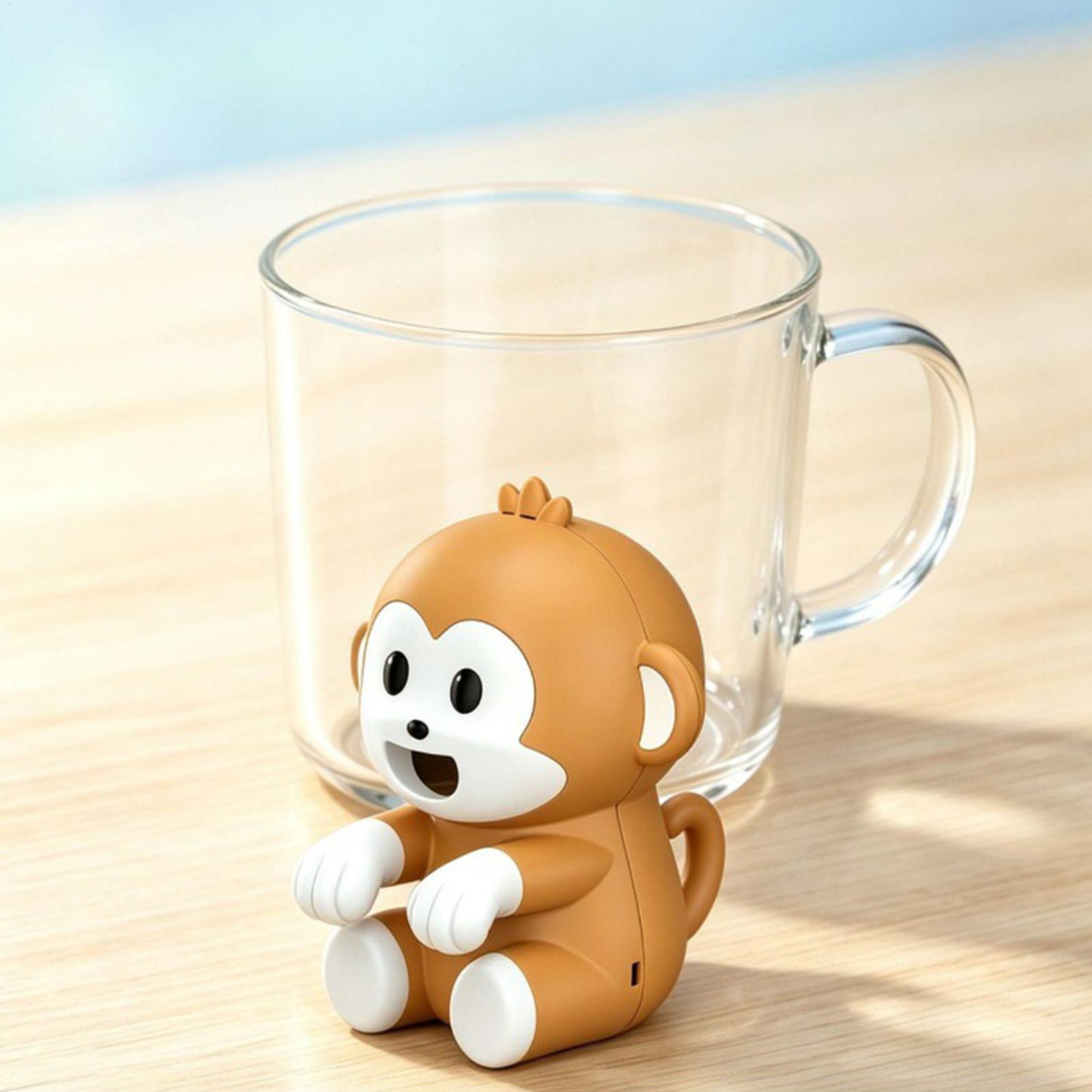 ミニクリップ式カップファン 3段階風量調節 可愛い猿型 ポー - Good Coffee Tea のレビューと価格