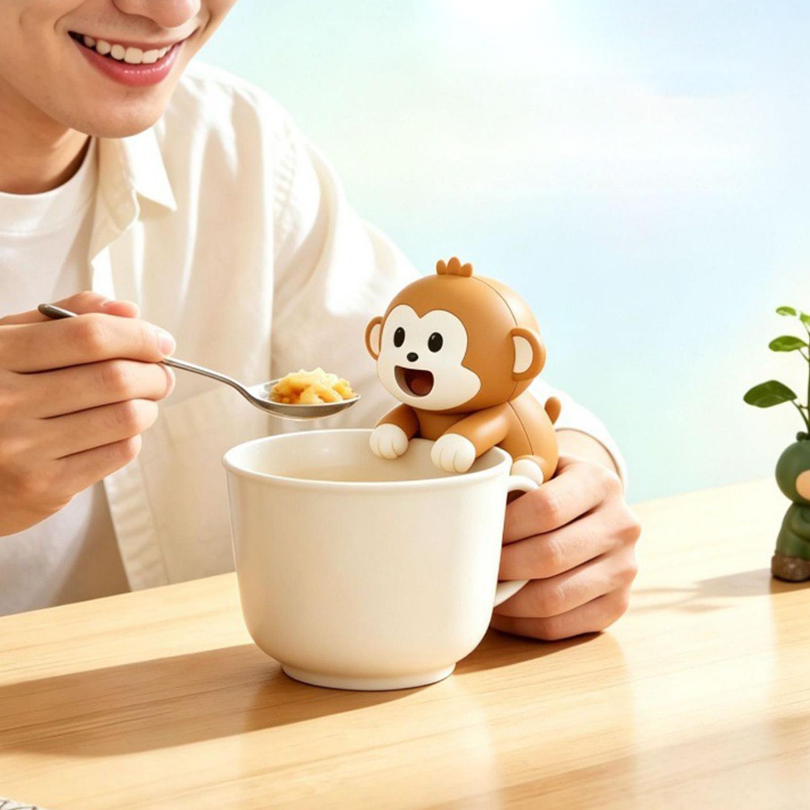 ミニクリップ式カップファン 3段階風量調節 可愛い猿型 ポー - Good Coffee Tea のレビューと価格
