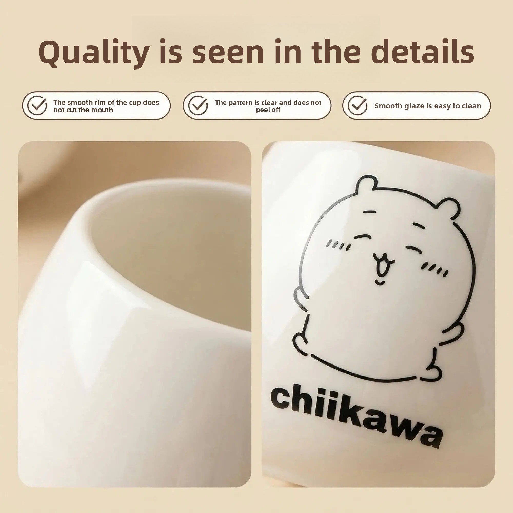 チイカワ陶器製ティーコーヒーマグセット かわいい漫画カップル - Good Coffee Tea のレビューと価格