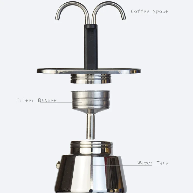 ステンレス鋼のミニ鍋,二重管,イタリアのコーヒーメーカー,家 - Coffee Tea Making Machine のレビューと価格