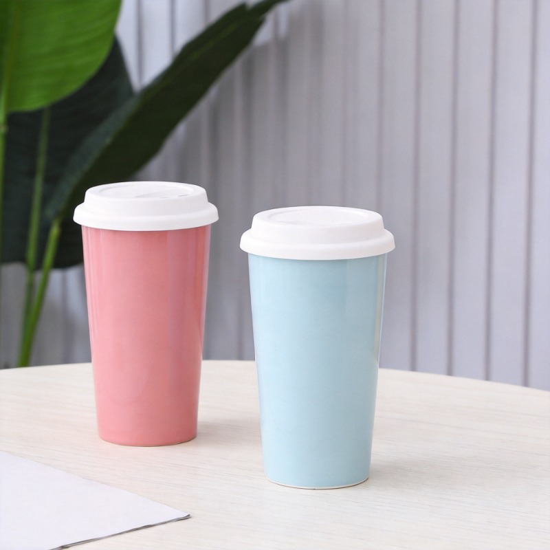 シンプルなセラミックミルクティーカップ 450ML シリコン - Coffee Tea Love のレビューと価格