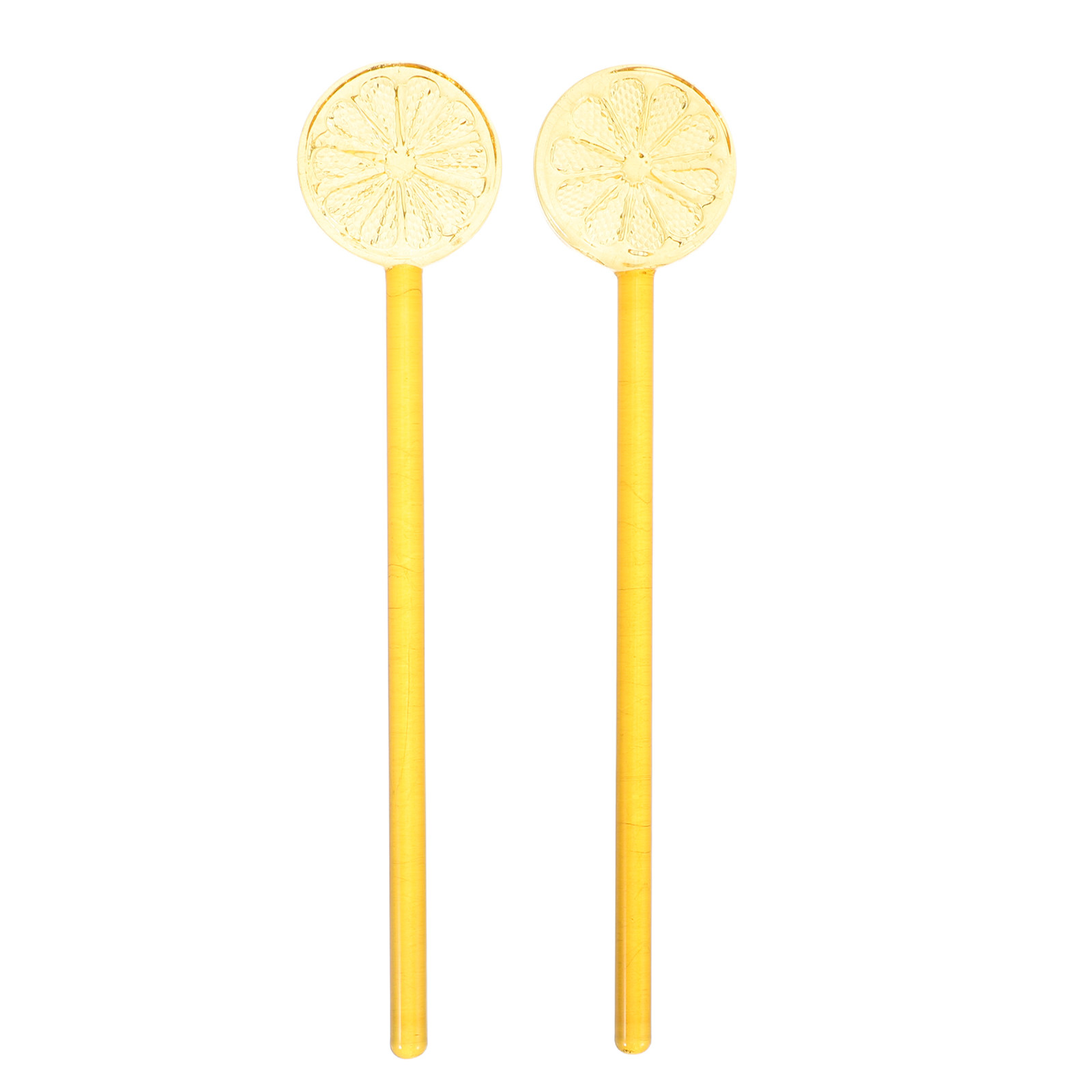 2本入りガラス製バーミキシングロッド レモンデザイン 再利用 - Lemon Tea Coffee のレビューと価格