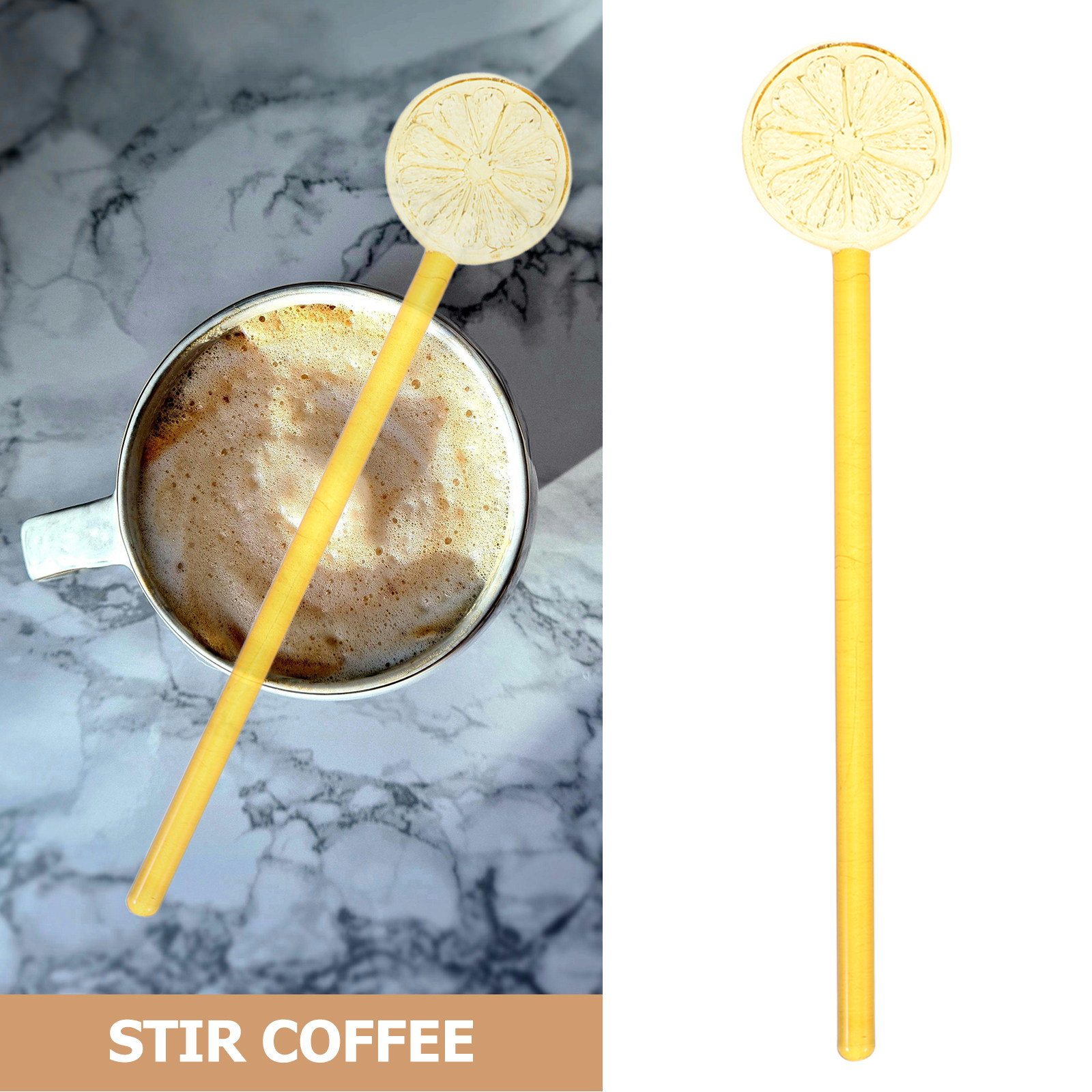2本入りガラス製バーミキシングロッド レモンデザイン 再利用 - Lemon Tea Coffee のレビューと価格