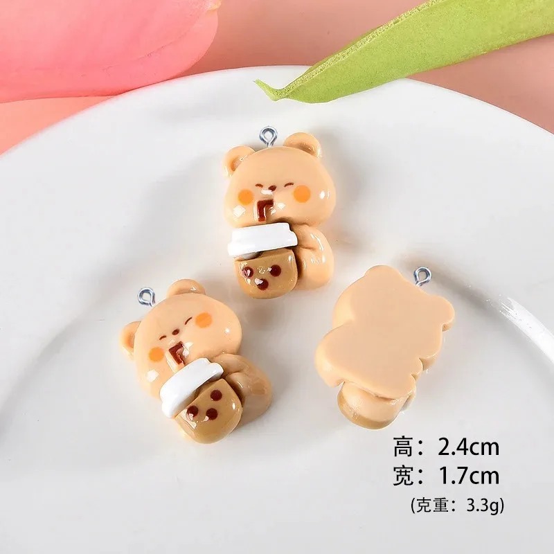 かわいいミニベアミルクティーコーヒーカップ樹脂ペンダント 1 - Coffee Tea Love のレビューと価格