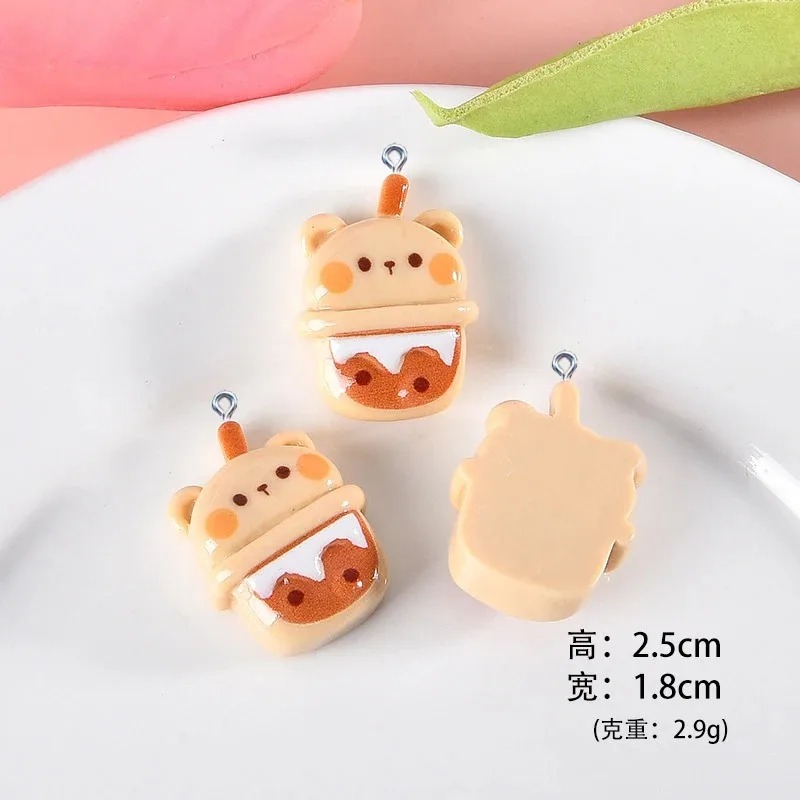 かわいいミニベアミルクティーコーヒーカップ樹脂ペンダント 1 - Coffee Tea Love のレビューと価格