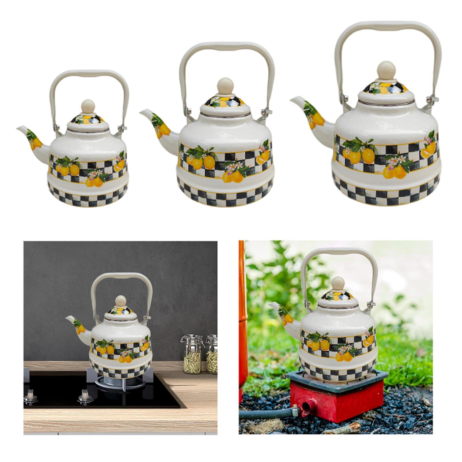 ユニークなエナメルティーケトル飲料用ジャグ多機能レモンエナメ - Lemon Tea Coffee のレビューと価格