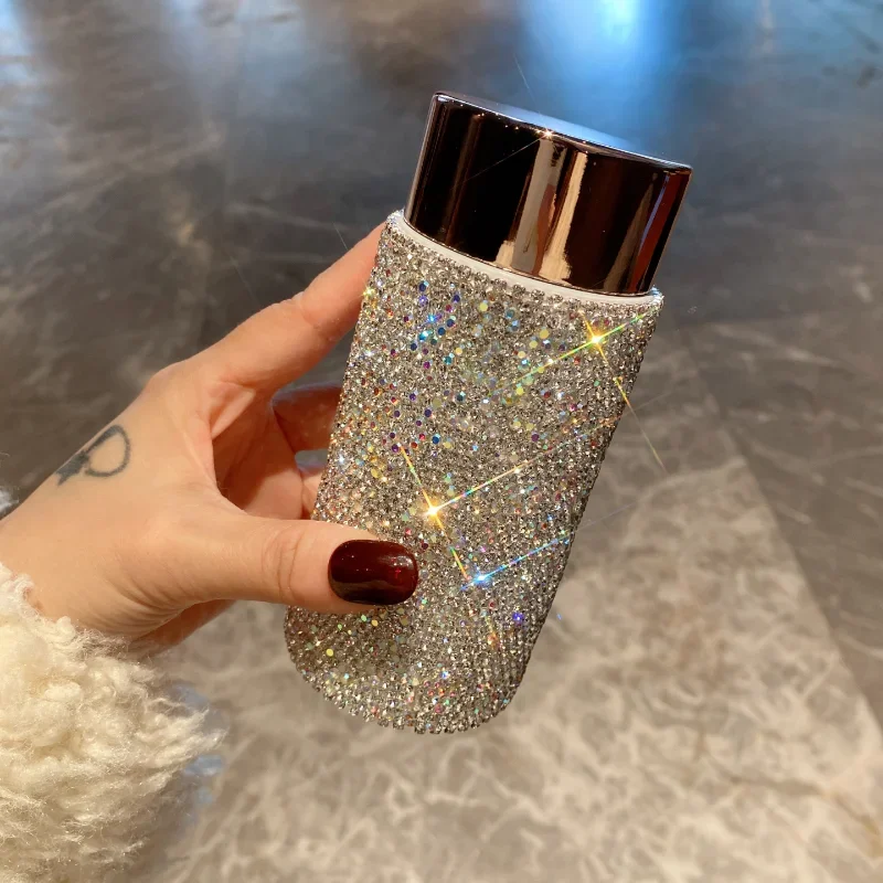 キラキラ輝くポータブルサーモカップ、茶こし付きラインストーン - Coffee Tea Bottle のレビューと価格