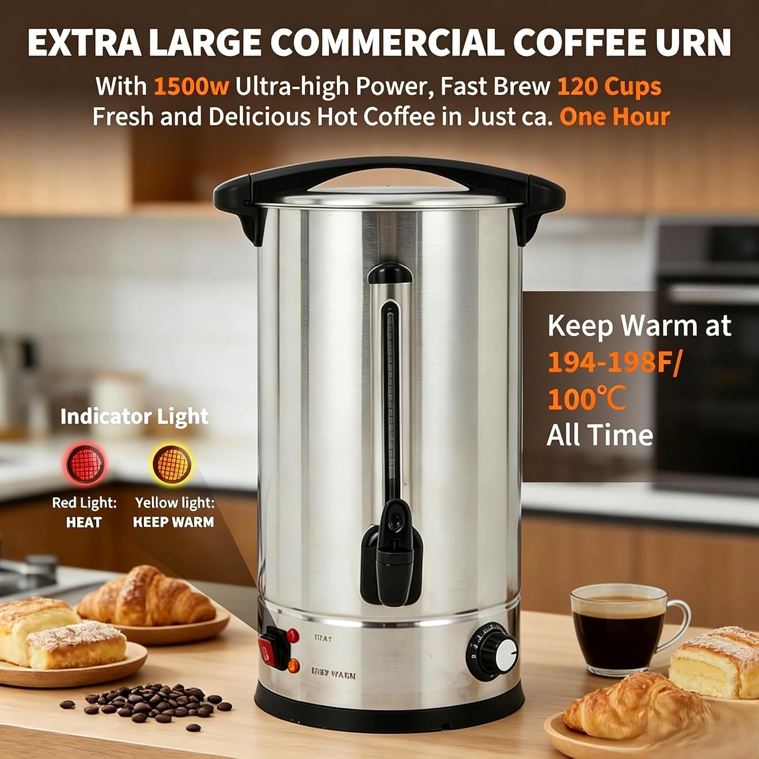 Tacleekii 18L 業務用コーヒーポット 120カッ - Coffee Tea Urn のレビューと価格