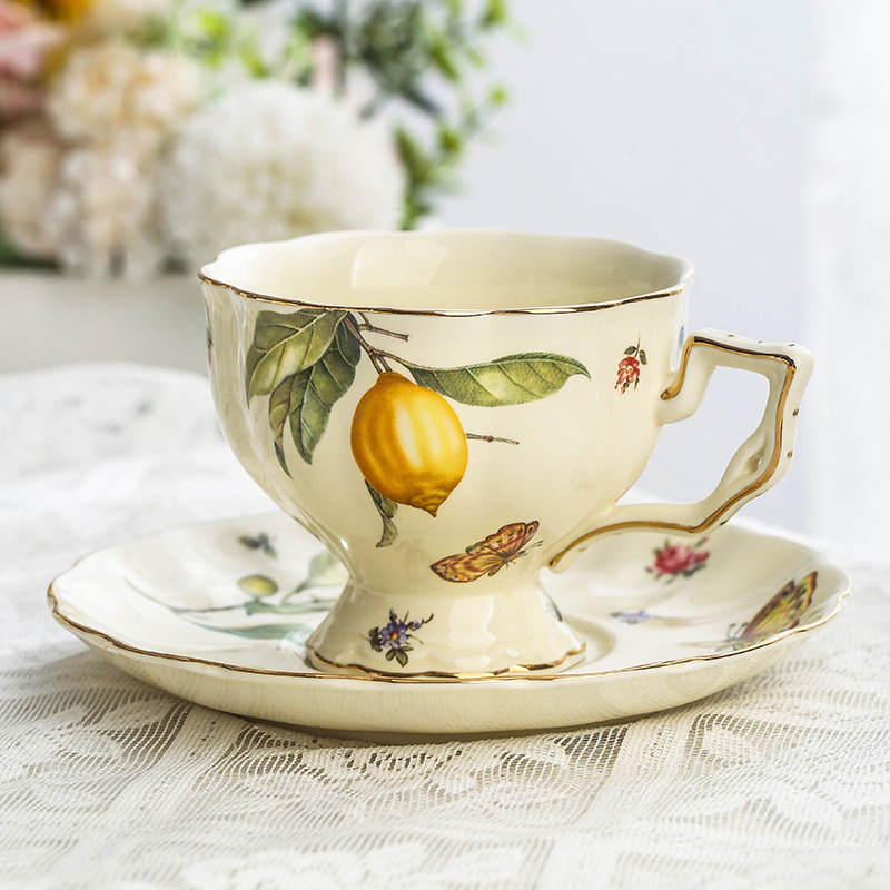 ヨーロッパの田舎風ティーセット、レモン柄のティーポット、コー - Lemon Tea Coffee のレビューと価格