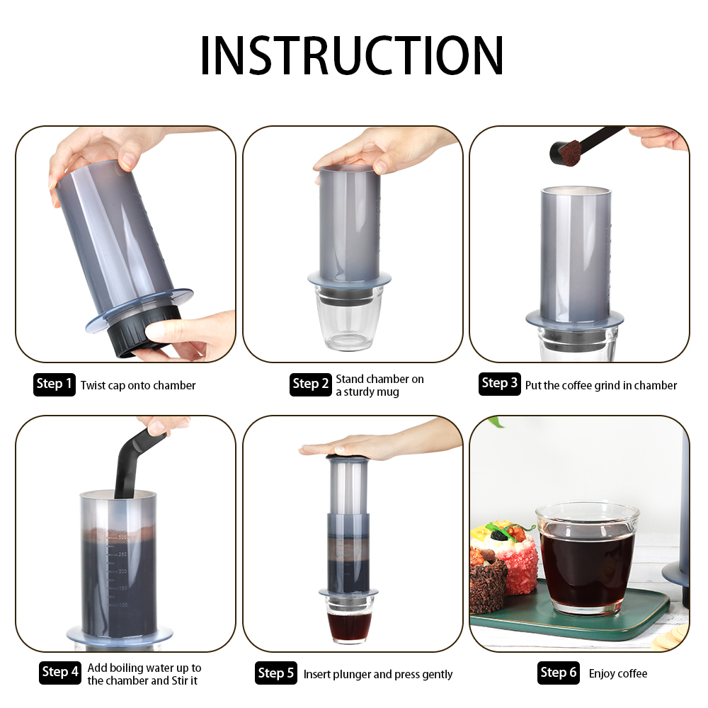 エスプレッソコーヒーメーカー ポータブルカフェ フレンチプレ - Aeropress Coffee Maker のレビューと価格