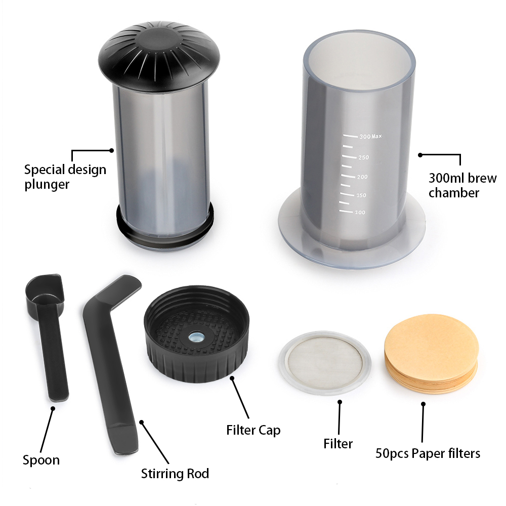 エスプレッソコーヒーメーカー ポータブルカフェ フレンチプレ - Aeropress Coffee Maker のレビューと価格