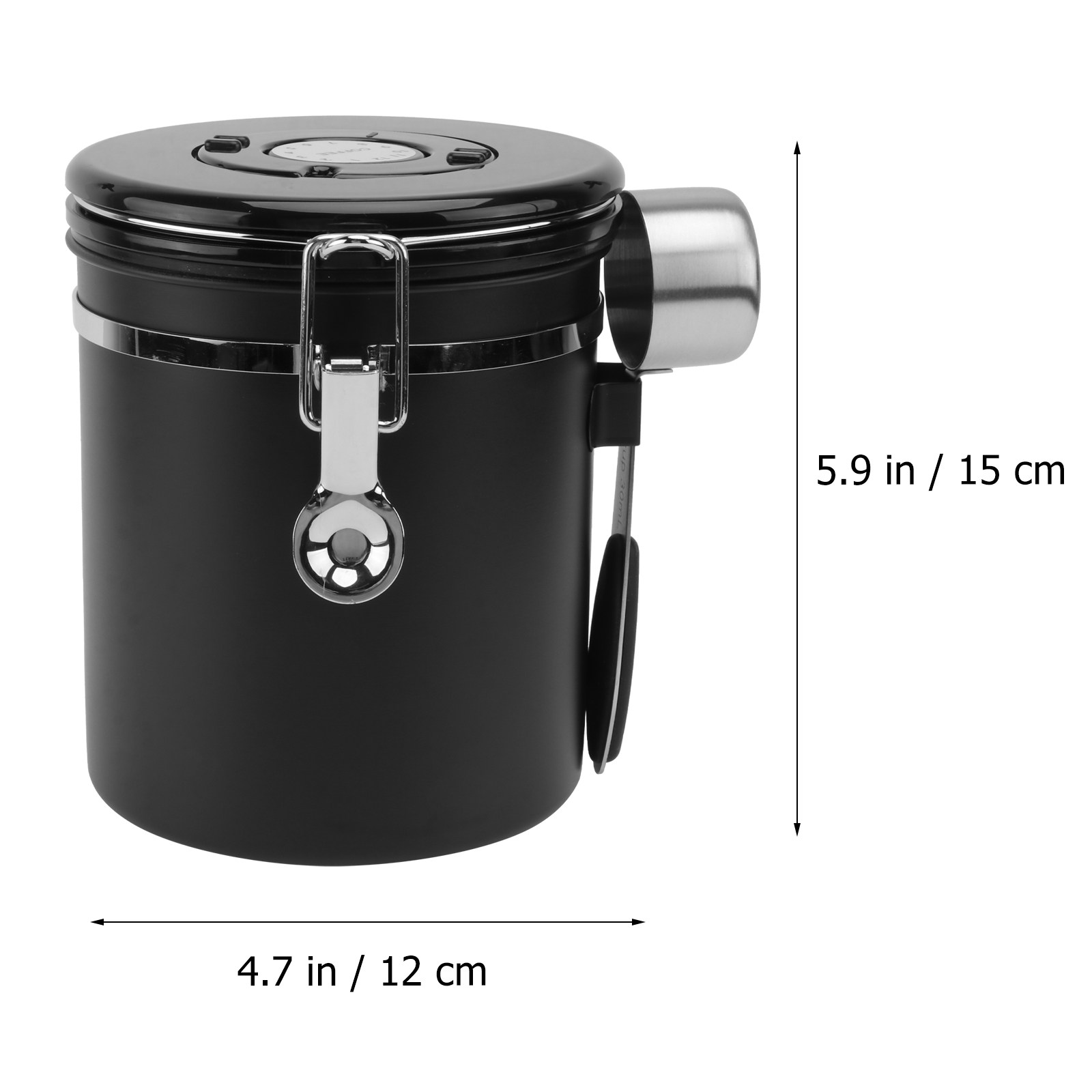 1個入りプレミアムステンレス製コーヒー豆保存容器、密閉蓋付き - Coffee Tea Bean のレビューと価格
