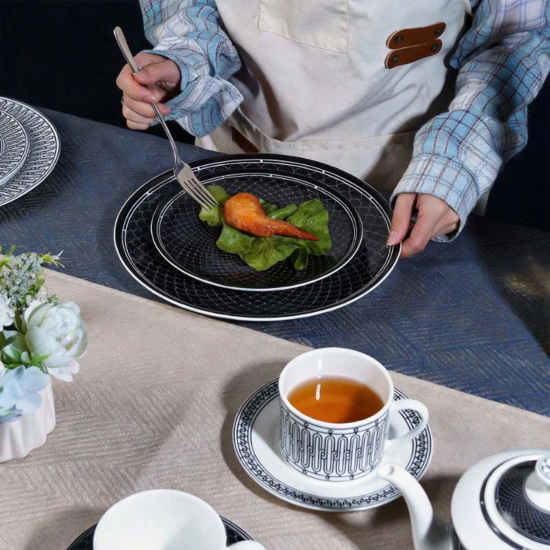 シンプルなヨーロピアンスタイルのティーセット、セラミックコー - Tea Coffee Pot Set のレビューと価格