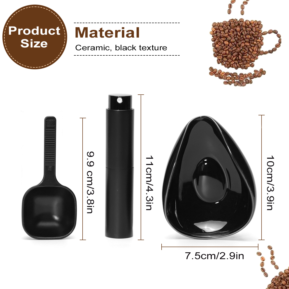 Leeseph コーヒー豆計量カップとスプーンセット、セラミ - Coffee Tea Bottle のレビューと価格