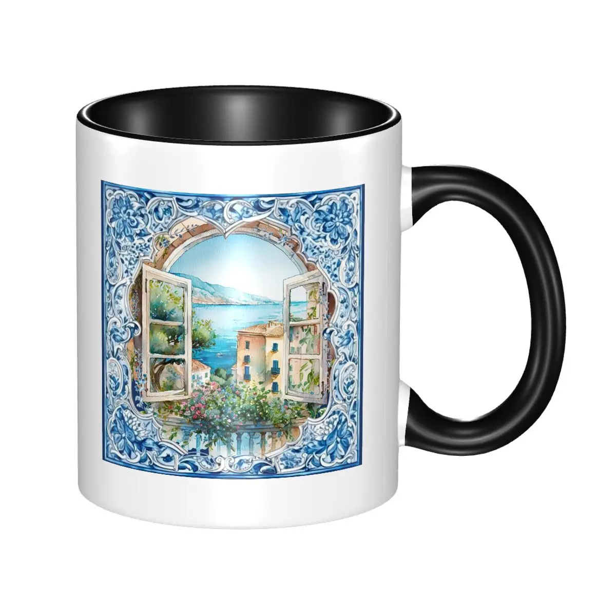 シチリアタイル地中海モザイクレモンマグ面白いセラミックコーヒ - Lemon Tea Coffee のレビューと価格