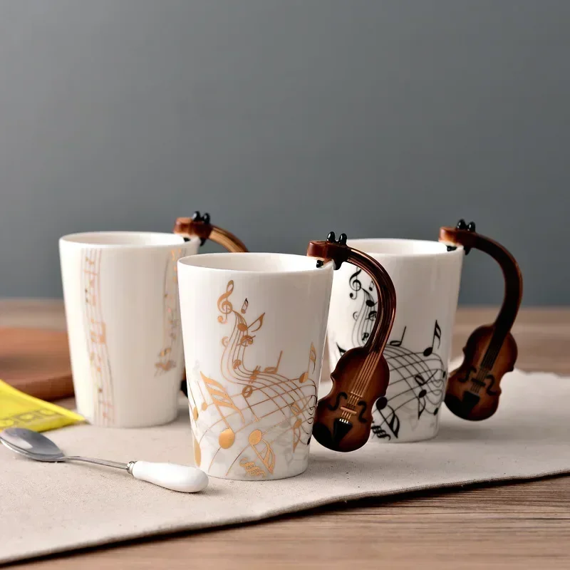斬新な音符カップ セラミックギターコーヒーマグカップ 個性的 - Lemon Tea Coffee のレビューと価格