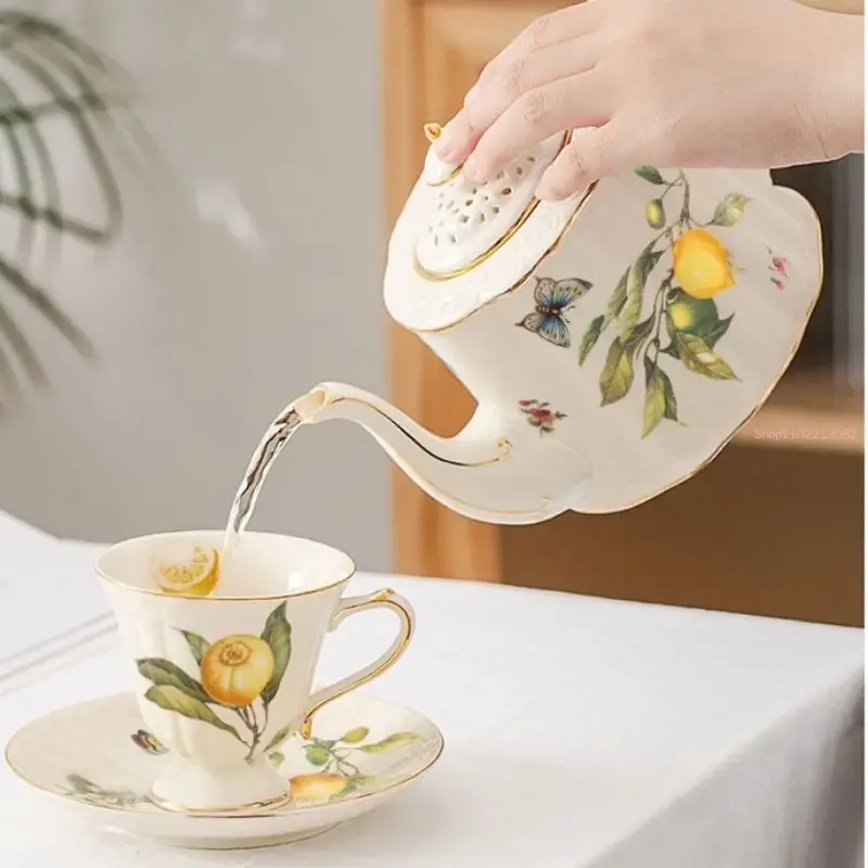 デザートプレートとスプーン付きセラミックマグ,レモンティーポ - Lemon Tea Coffee のレビューと価格