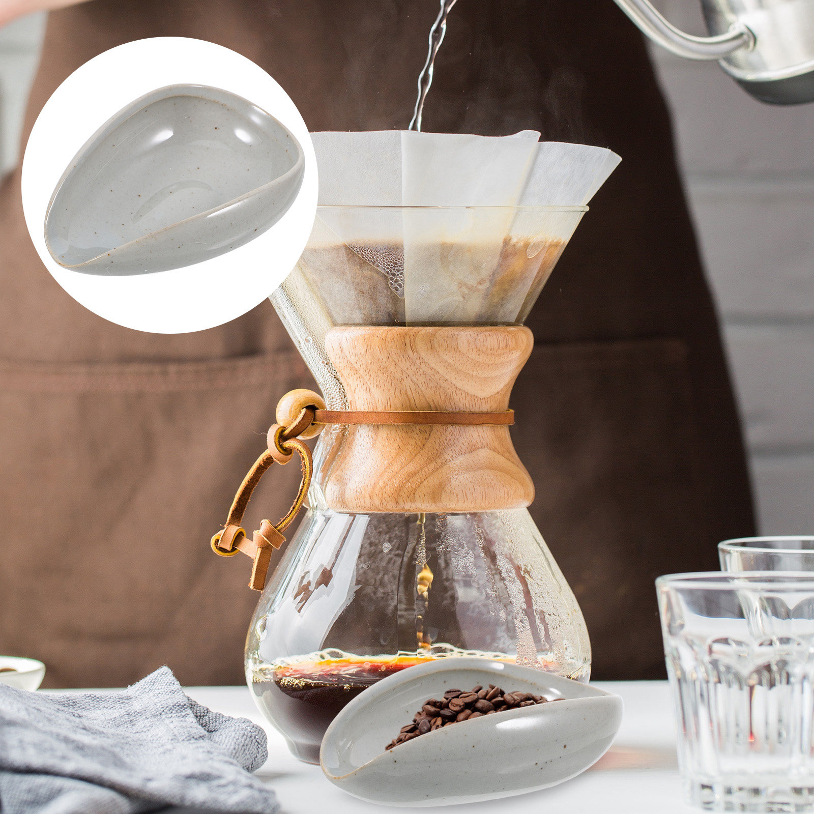 セラミック製コーヒー豆トレイ、計量カップ、豆・茶葉用計量皿、 - Coffee Tea Bean のレビューと価格