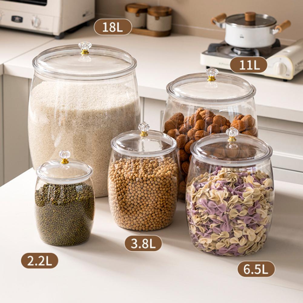 大型透明プラスチック密閉ジャー、気密蓋付き食品保存容器（クッ - Coffee Tea Bean のレビューと価格