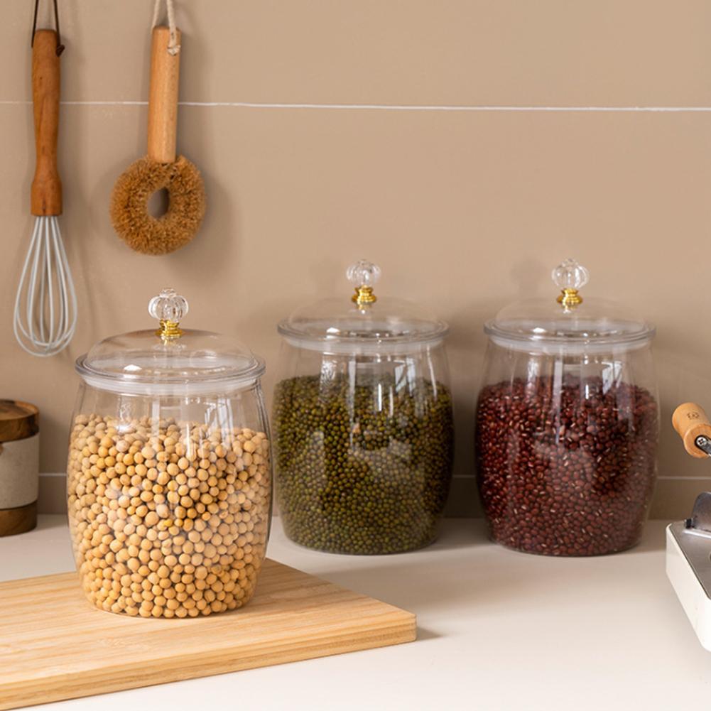 大型透明プラスチック密閉ジャー、気密蓋付き食品保存容器（クッ - Coffee Tea Bean のレビューと価格