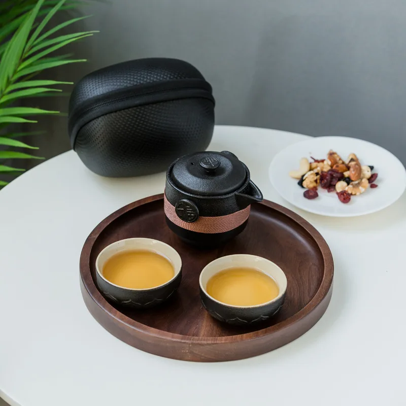高級黒陶器 1ポット2カップ 茶器セット 携帯用 旅行 家庭 - Tea Coffee Pot Set のレビューと価格