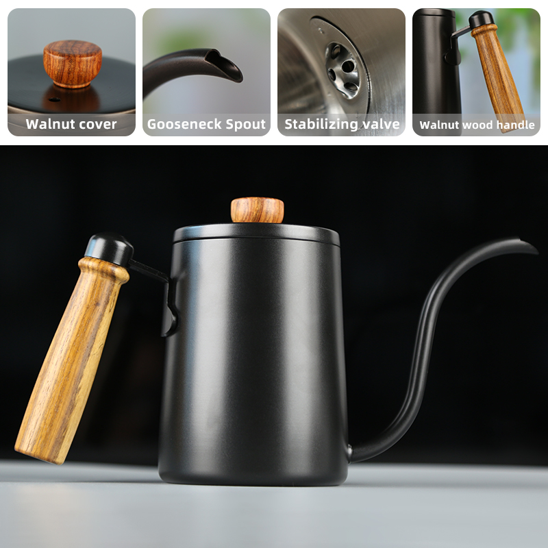 ステンレス製グースネックケトル注ぎ口、コーヒーポット、牛乳泡 - Tea Coffee Pot Set のレビューと価格