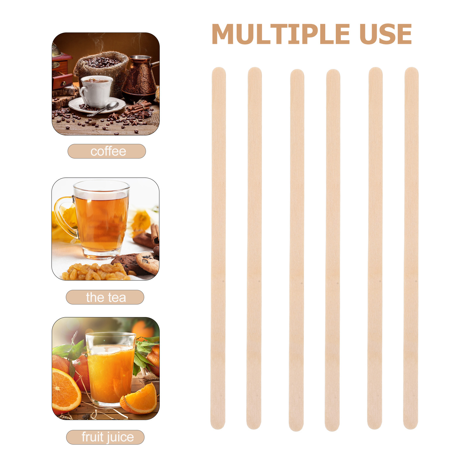 1000本入り木製コーヒースティック、サステナブルな使い捨て - Coffee Tea Drink のレビューと価格