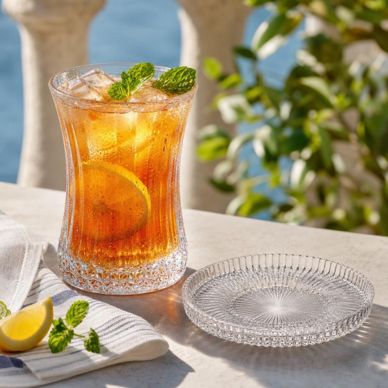 2ピース ヴィンテージ縦縞ガラスカップ＆ソーサーセット、19 - Coffee Tea Drink のレビューと価格