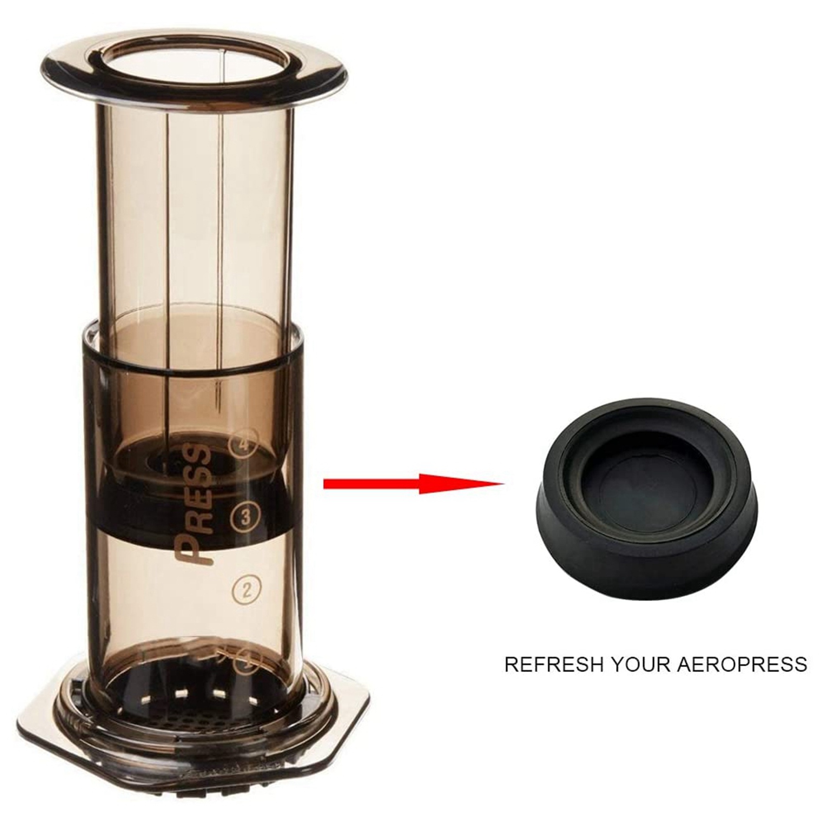 A84G-4X プランジャーラバーシール エアロプレス部品用 - Aeropress Coffee Maker のレビューと価格