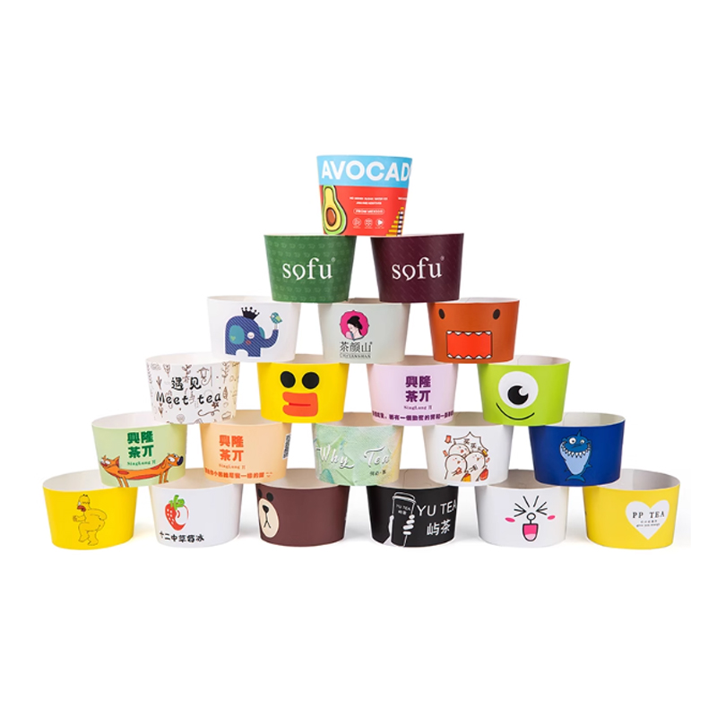 段ボール製カップスリーブ カスタム印刷 ユニバーサルサイズ  - Lemon Tea Coffee のレビューと価格