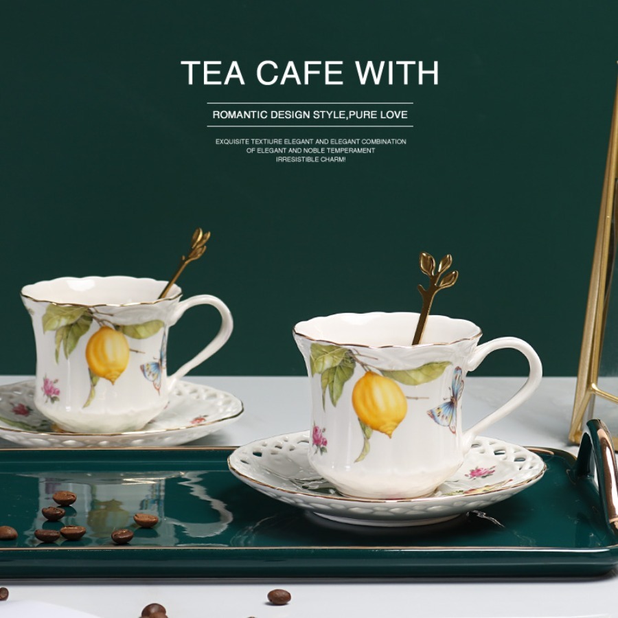 ヨーロッパ風ティーカップセット レモンエスプレッソカップ エ - Lemon Tea Coffee のレビューと価格