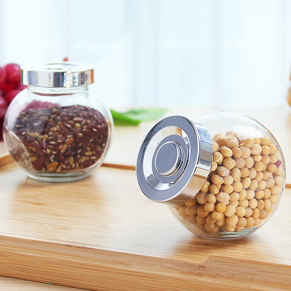 8個入り軽量ポータブルガラス保存容器 透明密閉キャニスター  - Coffee Tea Bean のレビューと価格