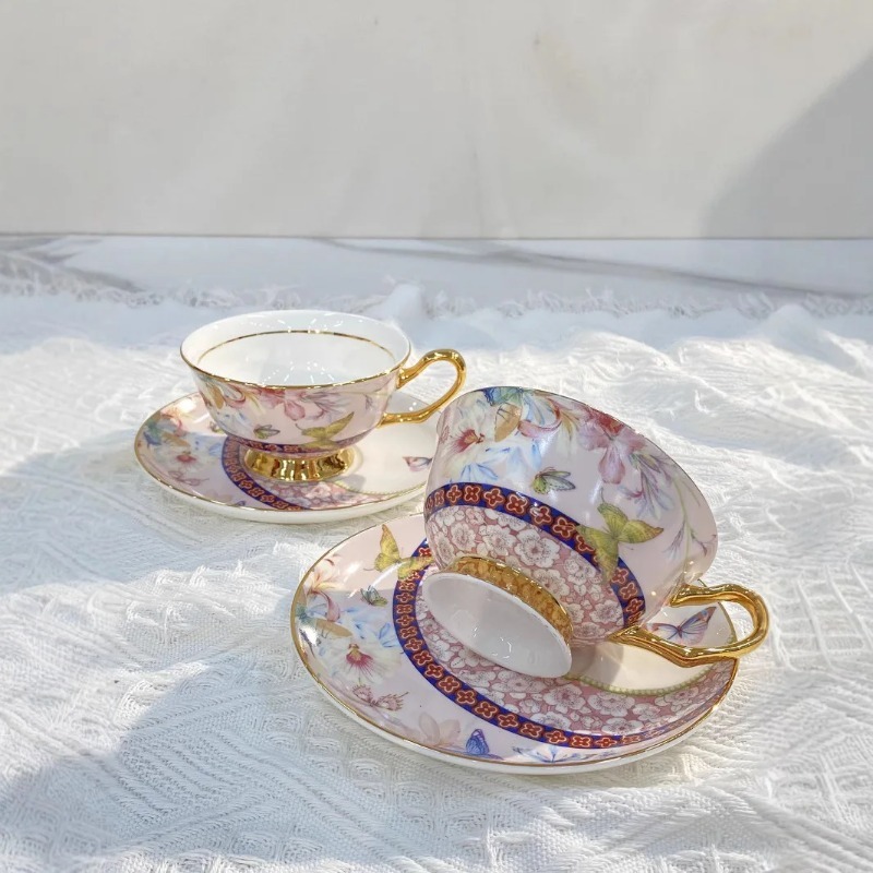 高級感のあるカップとプレート、エナメルカラー、ガーデンアフタ - Coffee Tea Gardens のレビューと価格