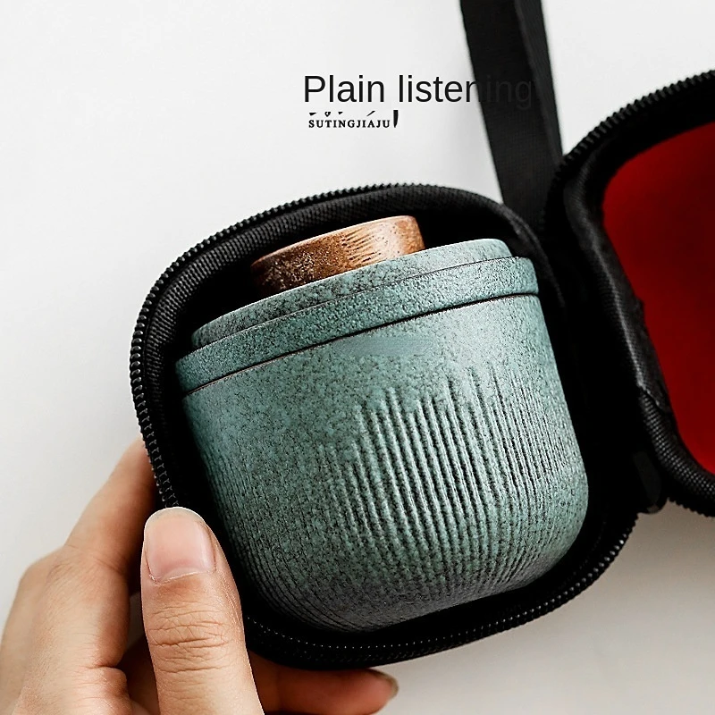 旅行カンフーティーセット屋外車クイックカップ 1 ポット 2 - Tea Coffee Pot Set のレビューと価格