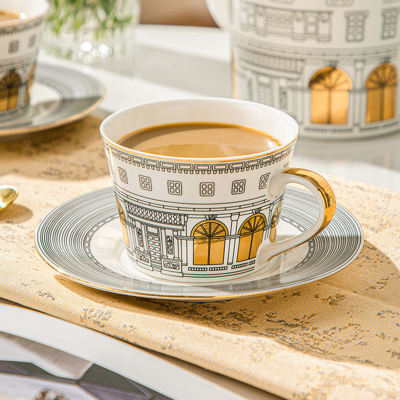 ヨーロッパの建築用カップアンドソーサー,コーヒーマグ,フレン - Tea Coffee Pot Set のレビューと価格