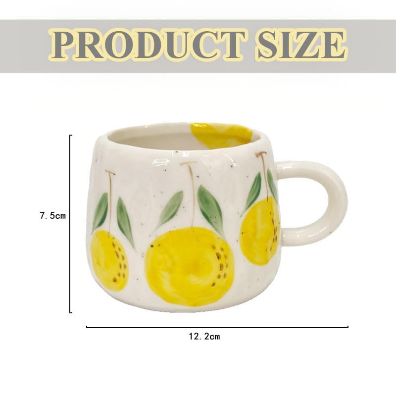 コーヒーマグカップ 12オンス 夏らしい可愛いセラミックカッ - Lemon Tea Coffee のレビューと価格