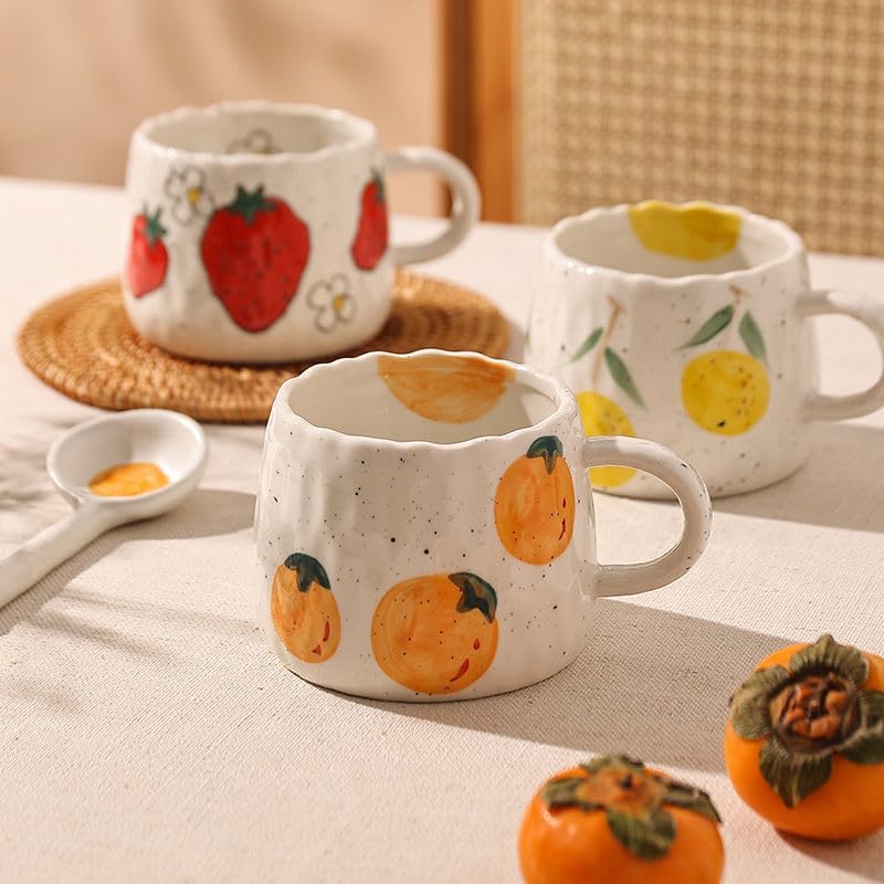 コーヒーマグカップ 12オンス 夏らしい可愛いセラミックカッ - Lemon Tea Coffee のレビューと価格