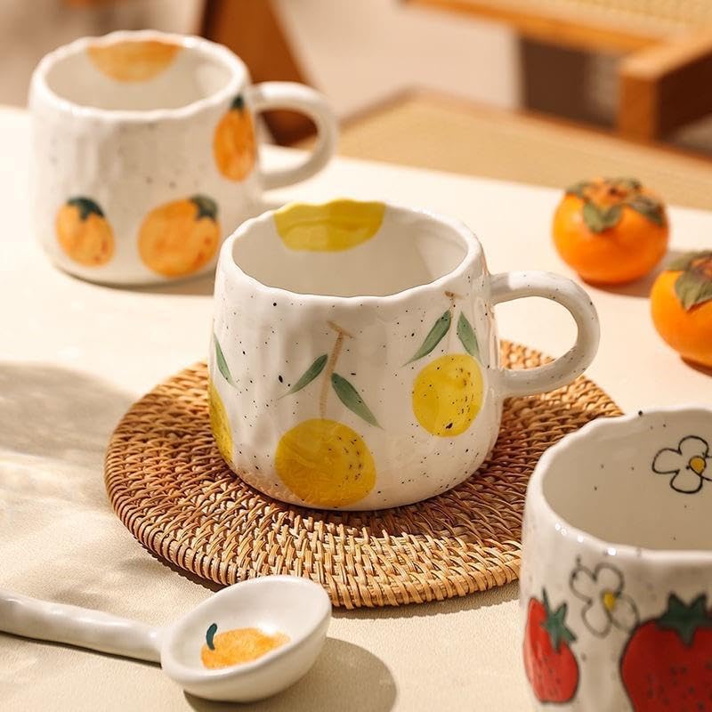 コーヒーマグカップ 12オンス 夏らしい可愛いセラミックカッ - Lemon Tea Coffee のレビューと価格