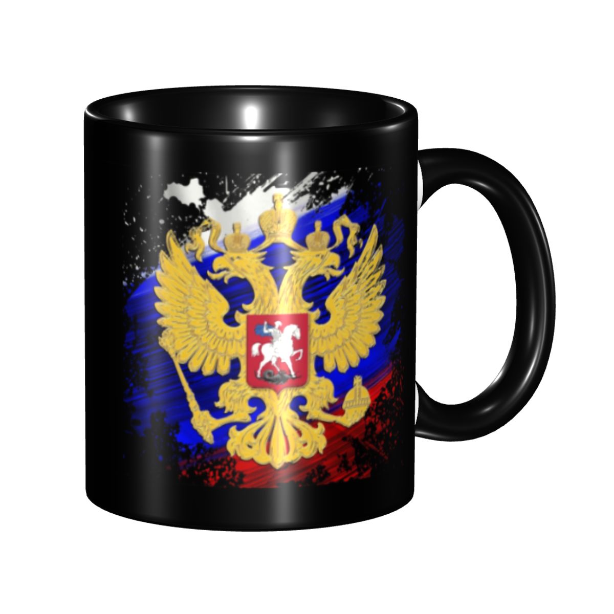 ロシア鷲の紋章コーヒーマグ DIY パーソナライズされたロシ - Coffee Tea Bottle のレビューと価格