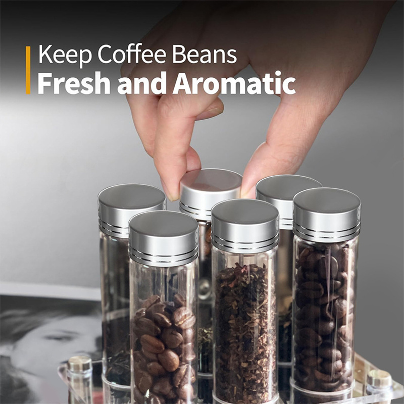 コーヒー豆保存容器ポータブルコーヒー保存瓶ディスプレイラック - Coffee Tea Bottle のレビューと価格