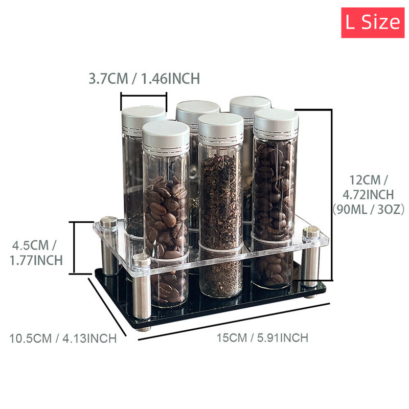 コーヒー豆保存容器ポータブルコーヒー保存瓶ディスプレイラック - Coffee Tea Bottle のレビューと価格
