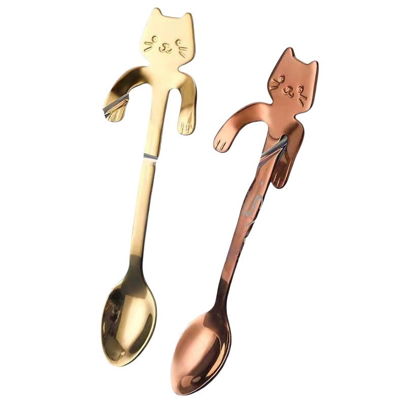 [新品] [新品] ステンレス製のかわいい猫型吊り下げスプー - Coffee Tea Love のレビューと価格